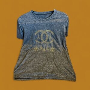 Gray T-Shirt with Gold Logo